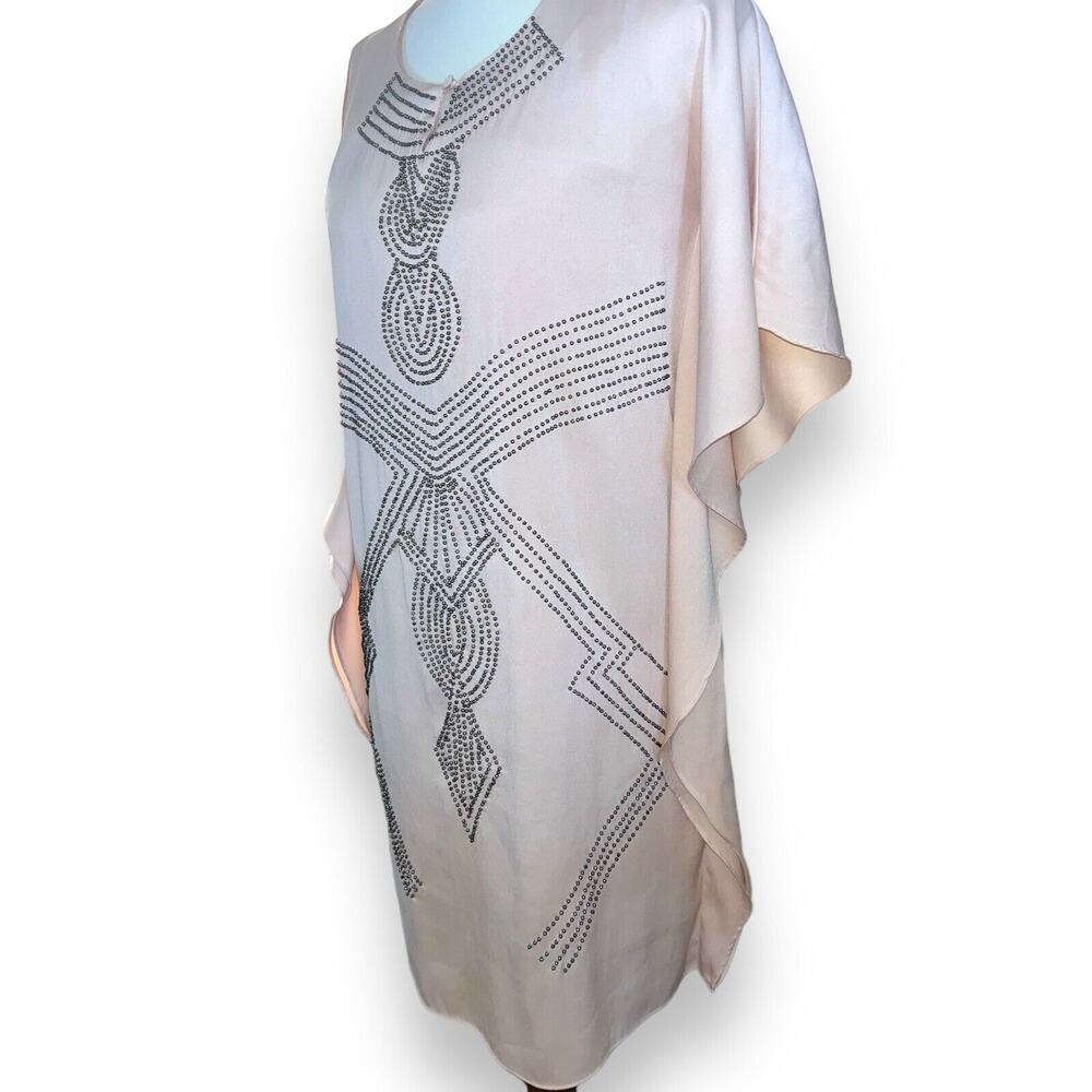 C. Luce Anthropologie Dress Size Small Light Pink/nude Studded midi dress - Picture 3 of 11